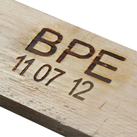 Vypalování znaků na hotové palety